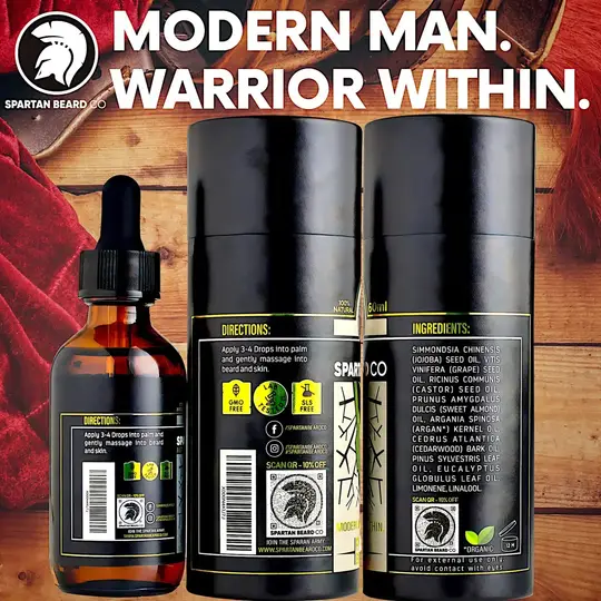𝗦𝗣𝗔𝗥𝗧𝗔𝗡 𝗕𝗘𝗔𝗥𝗗™ Oil (80% OFF - Première commande)